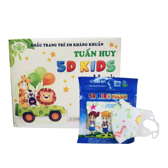 Khẩu Trang 5D Mask Tuấn Huy Kids Thùng 100 Cái